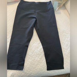 NWT Zella high-waisted cropped black leggings with mesh detail size 1X